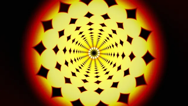 Yellow Red Kaleidoscope Tunnel Motion Graphics