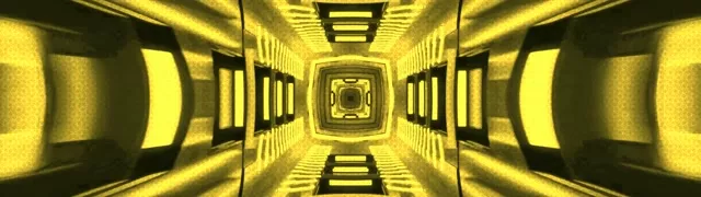 Neon Tunnel Yellow Kaleidoscope Vj Loop 32:9 Super Ultrawide 60fps Screensaver
