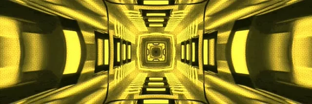 Neon Tunnel Yellow Kaleidoscope VJ Loop 3:1 Triple Wide 60fps Screensaver - Đường hầm Neon Kaleidoscope vàng VJ Loop 3:1 ba chiều rộng 60fps Screensaver