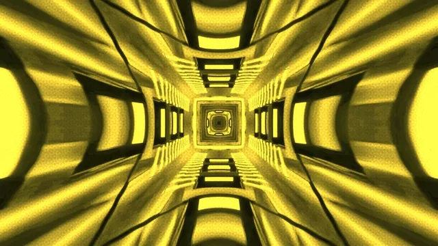 노란색 공상과학 터널 스크린세이버 4K UHD 60fps 루프 가능 비디오