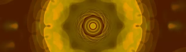 Gele Spiralerende Neon Tunnel VJLoops 32:9 Ultrawide 60fps Screensaver