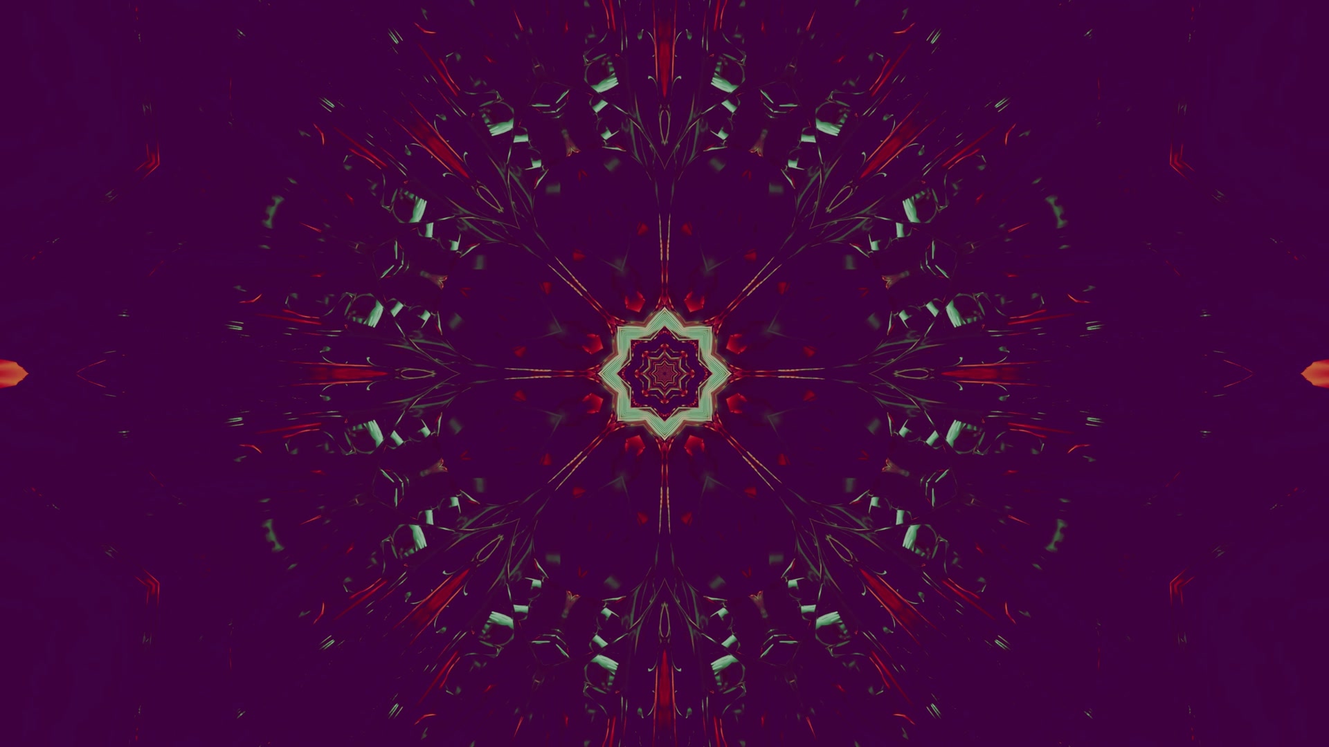 Tunnel Neon Mandala Rosso Scuro 4K UHD 60fps screensaver live wallpaper