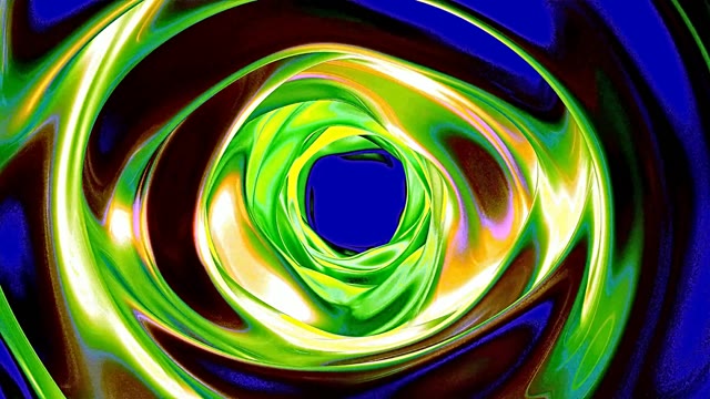 Loop Vortice Spirale Astratto - Sfondo Vorticoso Verde Blu Vibrante in Movimento