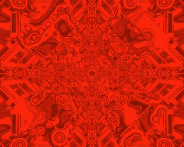 Red Neon Tunnel Kaleidoscope Gear Grid VJ Loop 5:4 Industrial 60fps Screensaver