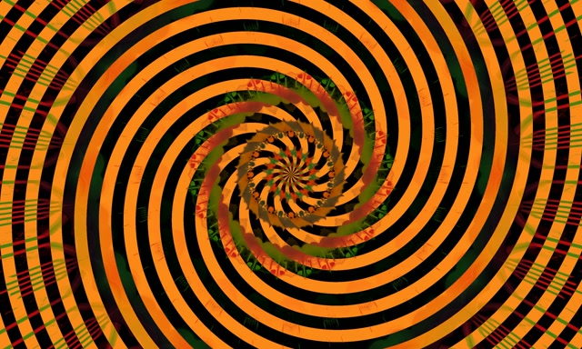 Tunnel Neon Vortice Arancione Vorticoso VJLoops 5:3 Wide 60fps Screensaver