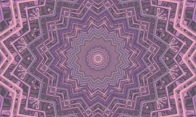 Tunnel Neon Viola Stella Caleidoscopio Vj Loop 5:3 wide 60fps Screensaver