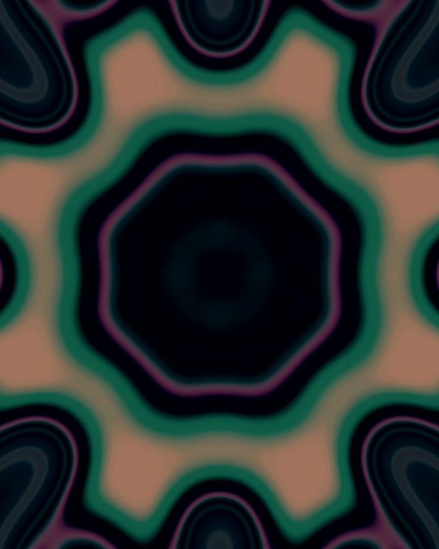 Neon Tunnel Teal Star Bloom Vj Loop 4:5 Instagram 60fps Screensaver