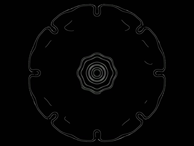 Tunnel Neon Bianco Fiore Screensaver 4:3 Classic 60fps Vj Loop