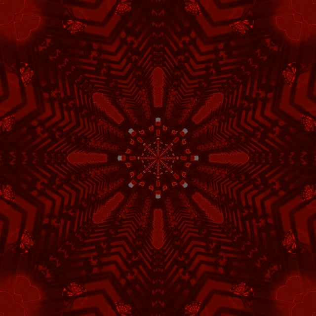 Red Fractal Kaleidoscope Neon Tunnel Vj Loop 1:1 Square 60fps Screensaver