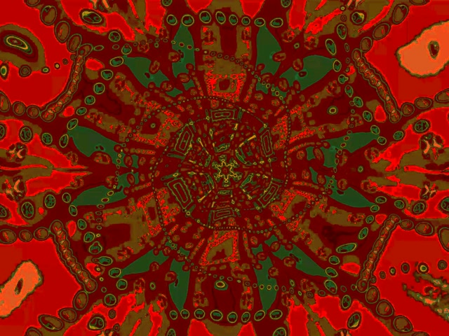 Tunnel Neon Esagono Rosso Mandala VJLoops 4:3 Classic 60fps Screensaver