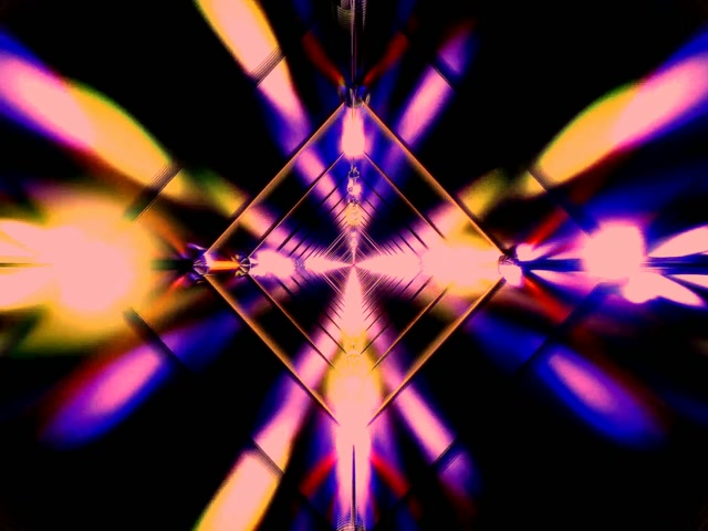 Pulsating Diamond Neon Tunnel VJ Loop 4:3 Classic 60fps Screensaver
