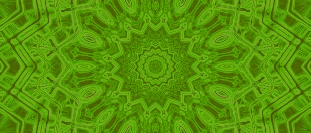 Tunnel Neon Stella Caleidoscopio Verde VJLoops 21:9 Ultrawide 60fps Screensaver