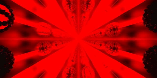 Fractal Crown Neon Tunnel VJ Loop 2:1 Univisium 60fps Screensaver