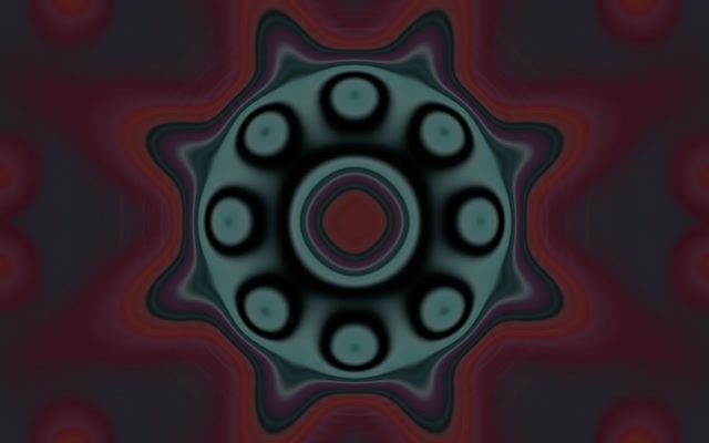 Rotating Gear Neon Tunnel 16:10 MacBook 60fps Screensaver VJ Loop