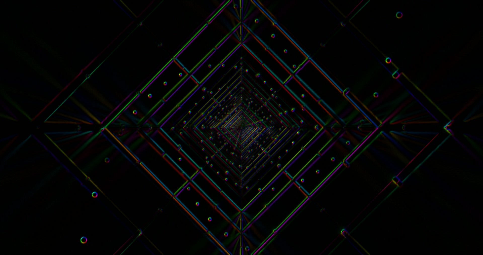 Neon Tunnel Animation 4K UHD 60fps Screensaver VJ Footage Windows