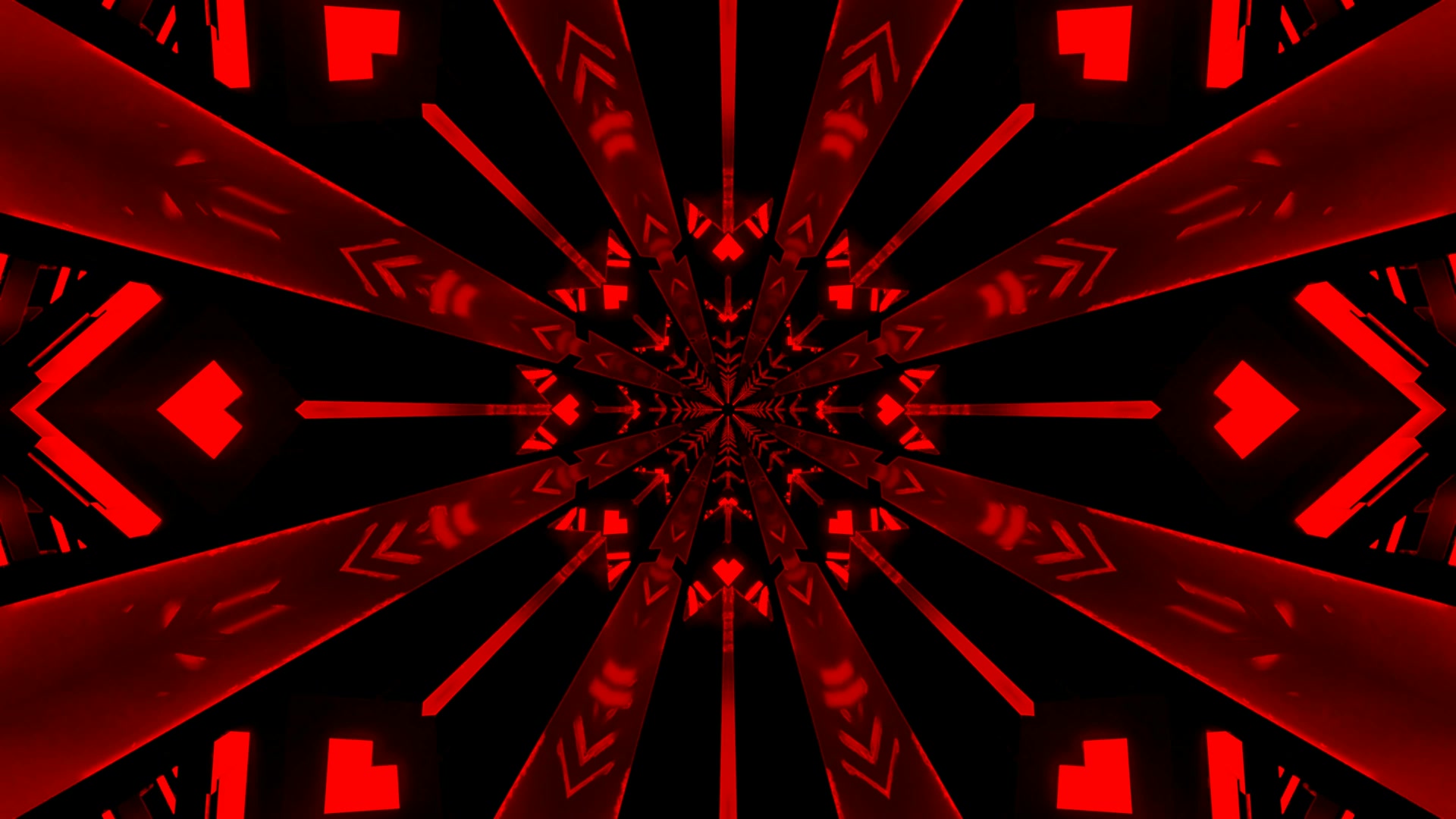 Tunnel Neon Rosso Screensaver 4K UHD 60fps VJLoops