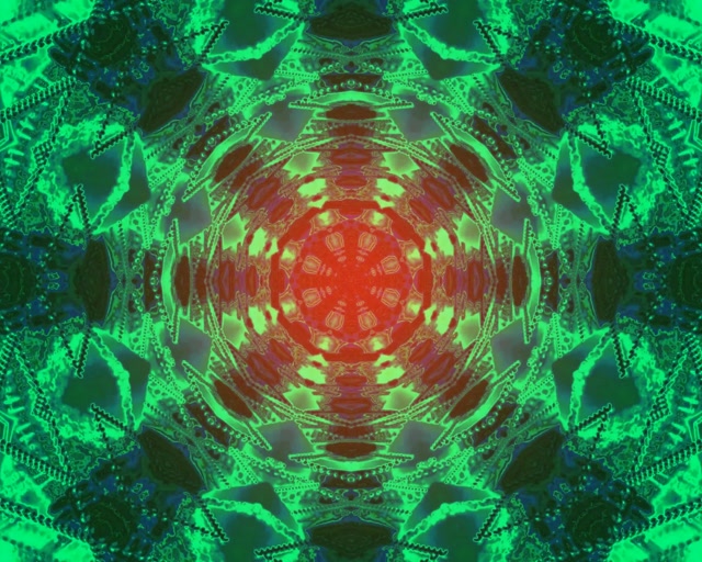 Tunnel Neon Esplosione Caleidoscopio Frattale 5:4 industriale 60fps Screensaver Vj loop