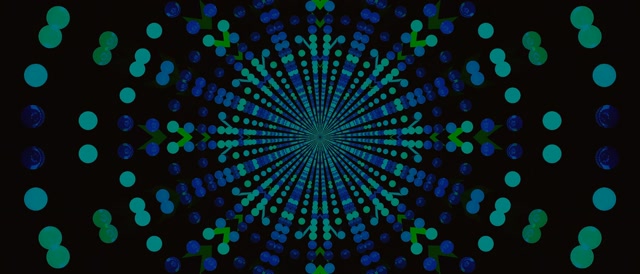 Tunnel Neon Esplosione Puntini Caleidoscopio VJ Loop 21:9 Ultrawide 60fps Screensaver