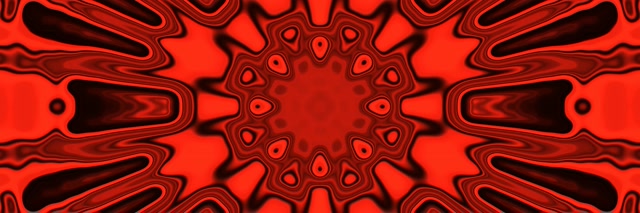 Tunnel Neon Caleidoscopio Rosso 3:1 Triple Wide 60fps Screensaver VJ Loop