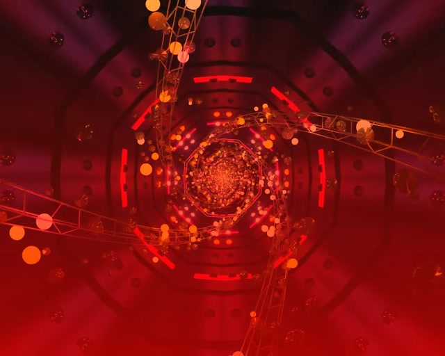 Tunnel Neon Vortice Ottagono Rotante VJ Loop 5:4 Industrial 60fps Screensaver