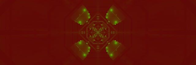 Tunnel al Neon Vortice Ottagono Verde Rosso VJ Loop 3:1 Triplo Largo 60fps Screensaver