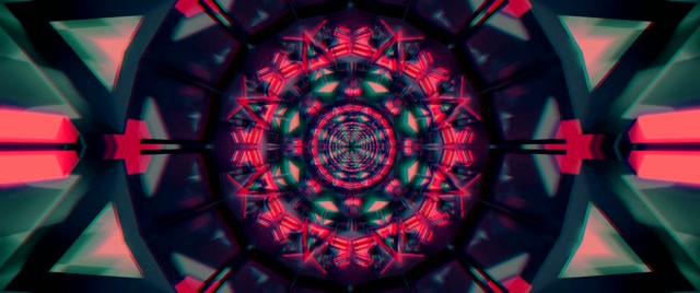Tunnel Neon Caleidoscopio Mandala VjLoops 2.39:1 Cinemascope 60fps Screensaver