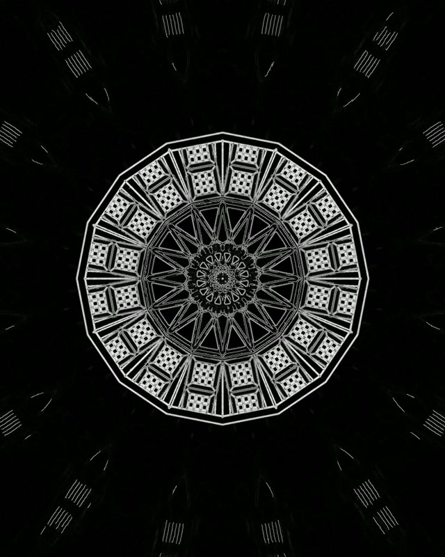Tunnel Neon Mandala Stella Esplosione VJ Loop 4:5 Instagram 60fps Screensaver
