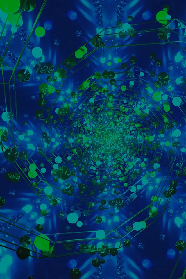 Tunnel Neon Vortice Orb Frattale VJLoops 2:3 Portrait 60fps Screensaver