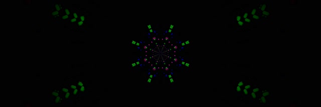 Tunnel Neon Stella Caleidoscopio Burst 3:1 Triple Wide 60fps Screensaver Vj Loop