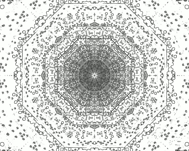 Tunnel Neon Vortice Mandala Frattale 5:4 Industrial 60fps Screensaver VJLoops