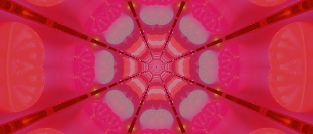 Tunnel Neon Caleidoscopio Rosso VjLoops 21:9 Ultrawide 60fps Salvaschermo