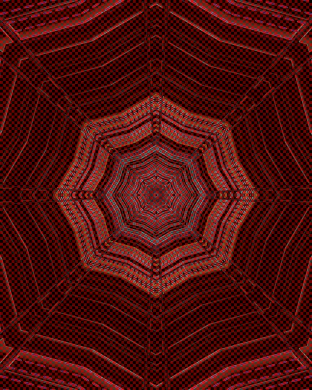 Tunnel Neon Vortice Ottagono Rosso VJLoops 4:5 Instagram 60fps Screensaver