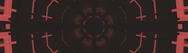 Tunnel Neon Vortice Ottagono Rosso VJLoops 32:9 Super Ultrawide 60fps Screensaver