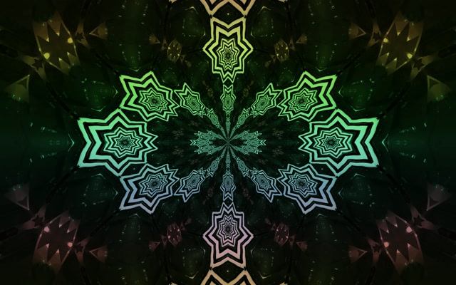 Tunnel Neon Mandala Stella Frattale VJ Loop 16:10 MacBook 60fps Screensaver