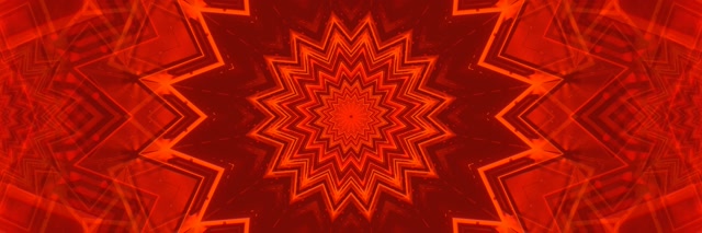 Tunnel Neon Rosso Zigzag Stella VJ Loop 3:1 Triple Wide 60fps Screensaver