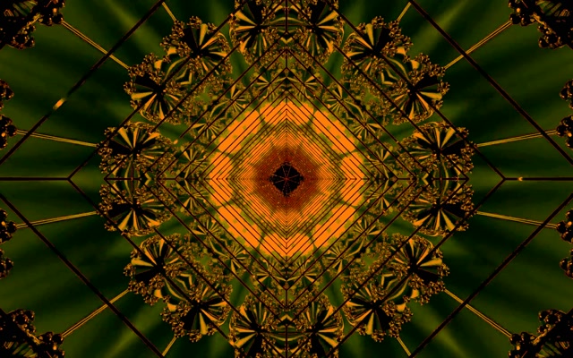 Tunnel Neon Arancione Vortice Diamante Infinito VJ Loop 60fps 16:10 MacBook Screensaver