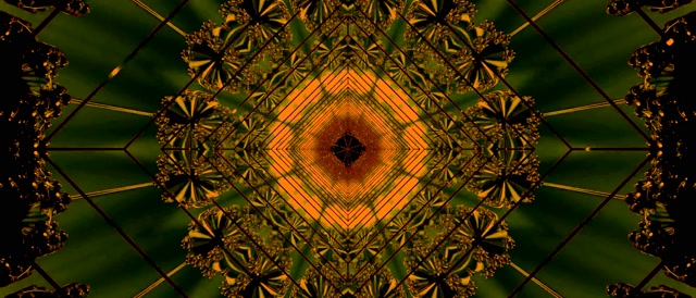 Tunnel Neon Arancione Vortice Diamante VJ Loop 21:9 Ultrawide 60fps Screensaver