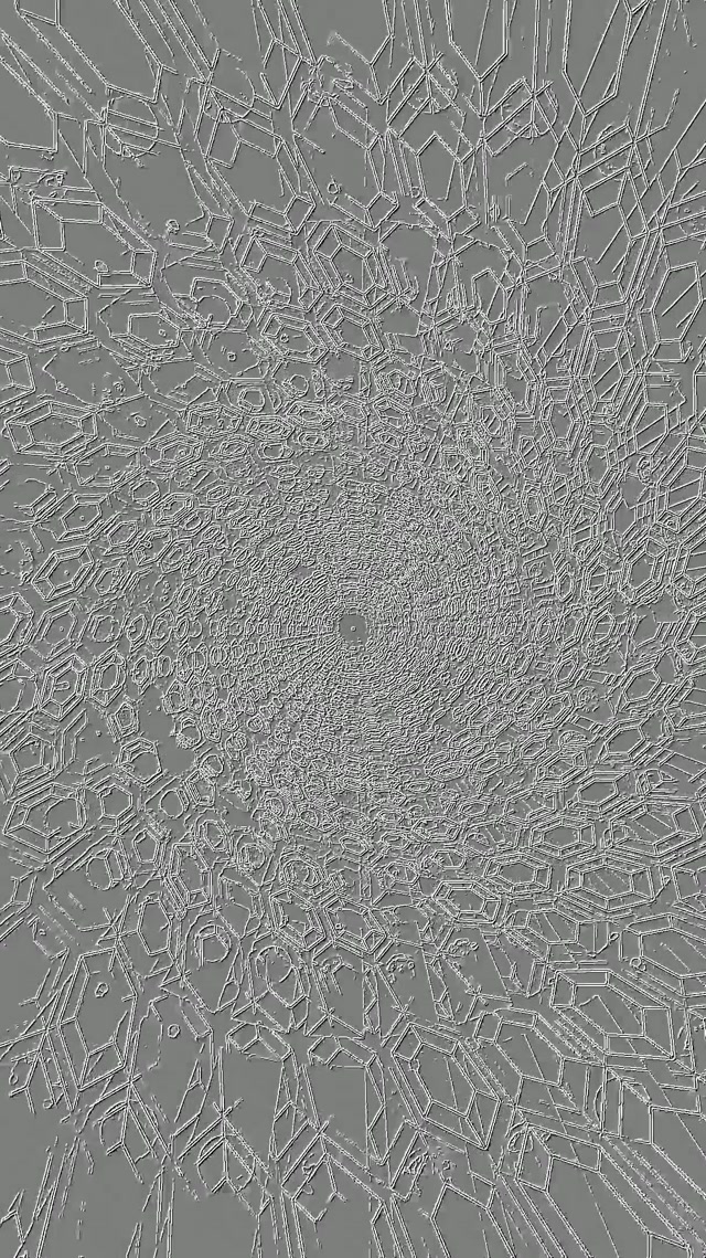 Tunnel Neon Cristallo Frattale Vortice Screensaver 9:16 Reels 60fps VJ Loop