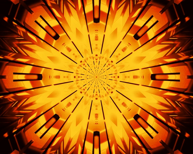 Tunnel Neon Esplosione Radiale Dorata VJLoops 5:4 Industrial 60fps Screensaver