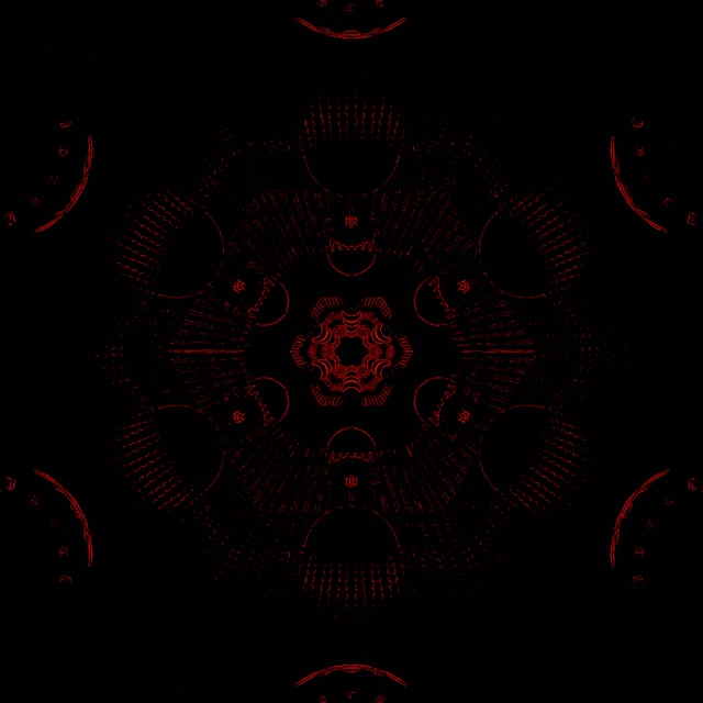 Frattale Rosso Caleidoscopio Tunnel Neon Vj Loop 1:1 Square 60fps Screensaver