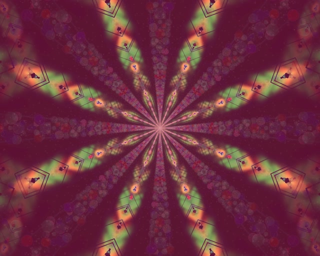 Tunnel Neon Esplosione Caleidoscopio Frattale 5:4 industriale 60fps Screensaver Vj loop