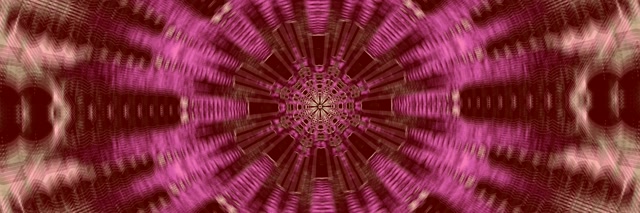 Tunnel Neon Rosa Esplosione Caleidoscopio VJ Loop 3:1 Triple Wide 60fps Screensaver