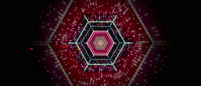 Neon Tunnel Hexagon Vortex Vj Loop 21:9 Ultrawide 60fps Screensaver