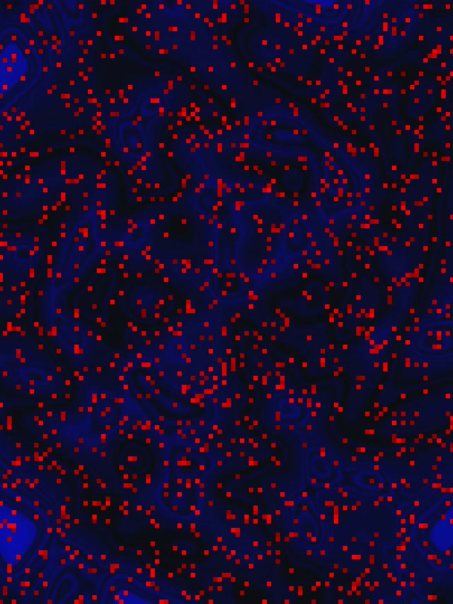 Neon Tunnel Red Pixel Swirl Vj Loop 3:4 iPad Portrait 60fps Screensaver