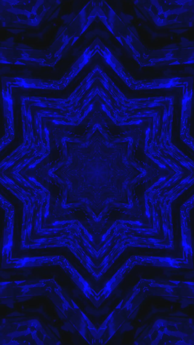 ブルーネオントンネルスターアスクリーンセーバー 60fps 9:16 リール VJ Loop