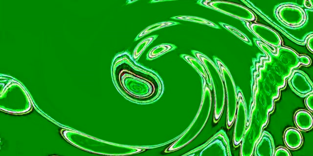 Neon Tunnel Green Swirl Fish VJ Loop 2:1 Univisium 60fps Screensaver