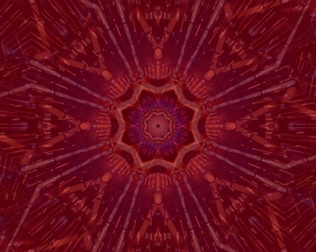 Red Neon Tunnel Kaleidoscope Star Burst VJ Loop 5:4 industrial 60fps Screensaver