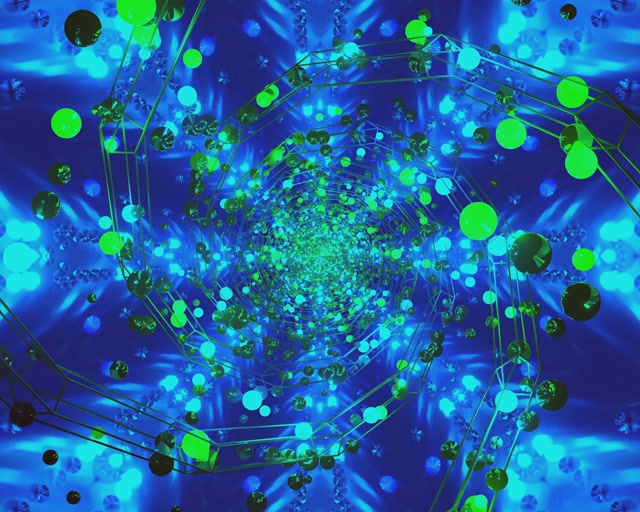 ネオントンネル緑オーブボルテックスVJ Loop 5:4インダストリアル60fpsスクリーンセーバー