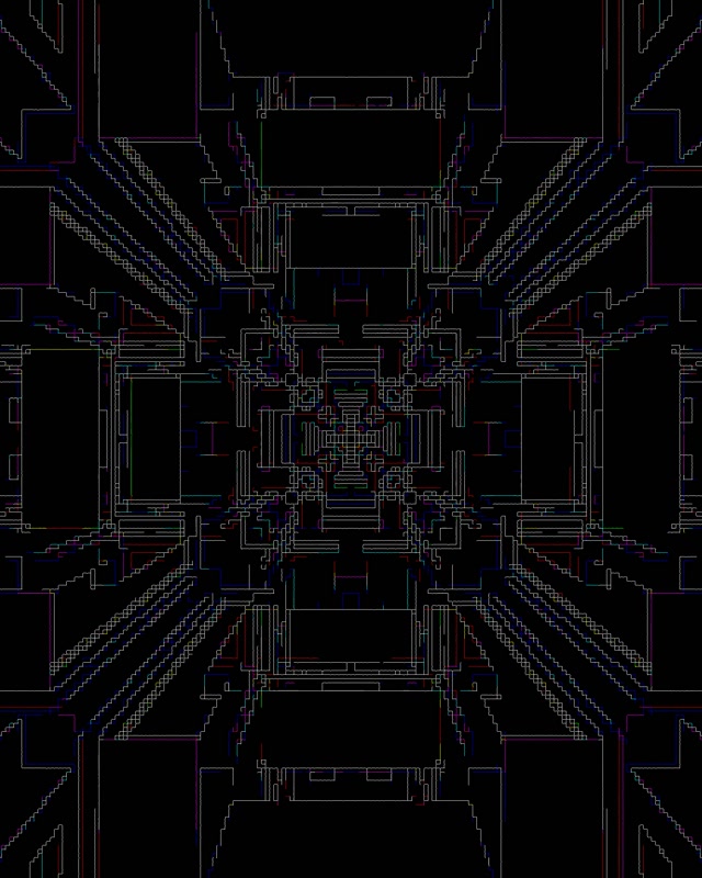 ネオントンネル フラクタル グリッド ボルテックス VJLoops 4:5 Instagram 60fps スクリーンセーバー