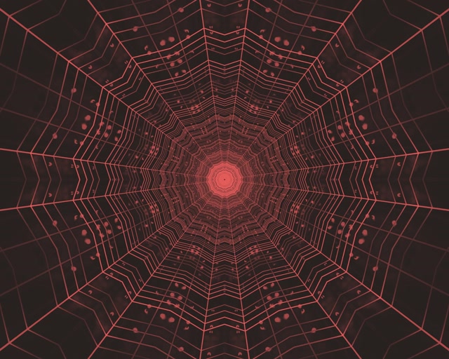 赤ネオントンネル万華鏡ギアグリッドVJ Loop 5:4インダストリアル60fpsスクリーンセーバー